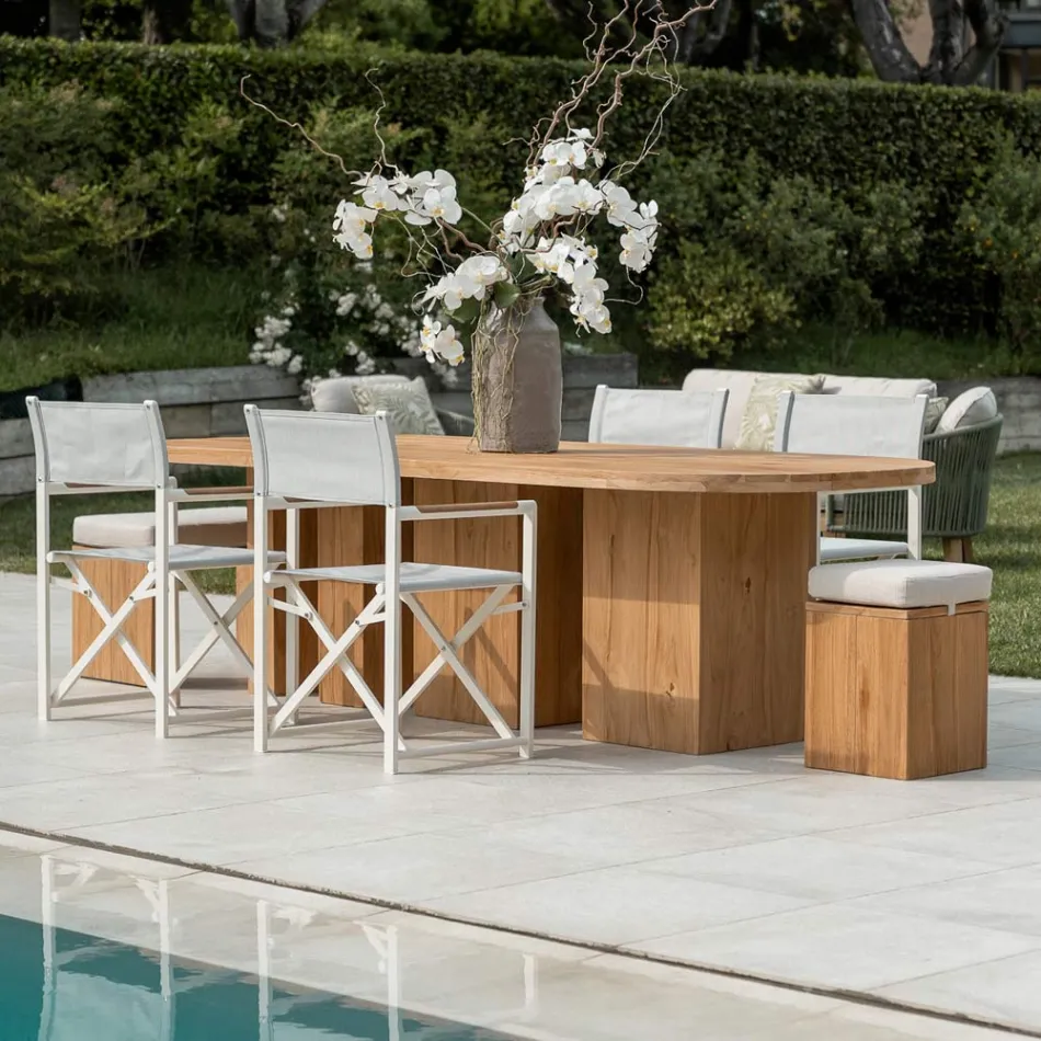 Tavolinë me sipërfaqe prej druri tik të lëmuar dhe cepa të rrumbullakosur - Destinacioni Viadurini