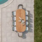 Tavolinë me sipërfaqe druri tik të lëmuar dhe cepa të rrumbullakosur - Destinacioni Viadurini