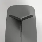 Tavolinë me majë xhami në formë dhe bazë metalike të lakuar - Piacere Viadurini