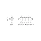 Tavolinë konsole e zgjerueshme deri në 325 cm në Made in Italy Laminat - Dalmatian Viadurini