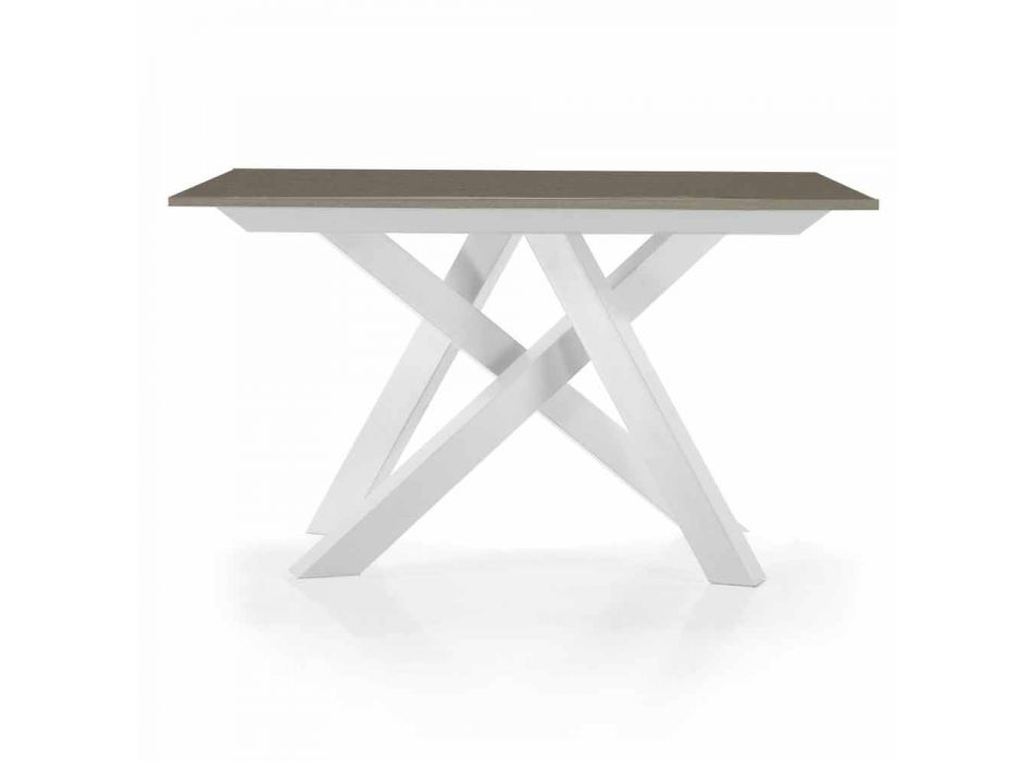 Tavolinë konsole e zgjerueshme deri në 325 cm në melaminë Prodhuar në Itali - Settimmio Viadurini