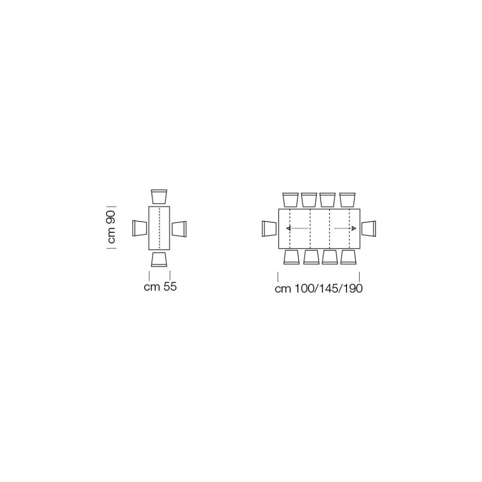 Tavolinë konzole e zgjerueshme në dru të rimesuar Prodhuar në Itali - Gordito Viadurini