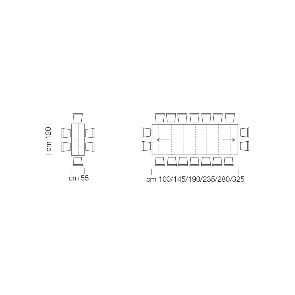 Tavolinë konzole e zgjerueshme në dru të rimesuar Prodhuar në Itali - Gordito Viadurini