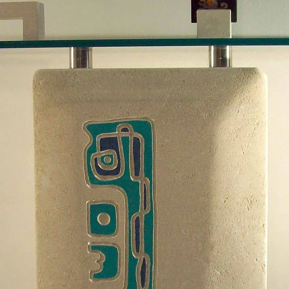 Tabela e konzollave prej guri drejtkëndor dhe kristali i dizajnit Soter Viadurini