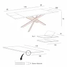 Tavolinë Kuzhine e Zgjatshme Deri në 280 cm në Dru Made in Italy - Carlino Viadurini