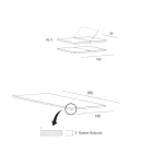 Tavolinë Kuzhine e Zgjatshme Deri në 280 cm në Dru Made in Italy - Carlino Viadurini