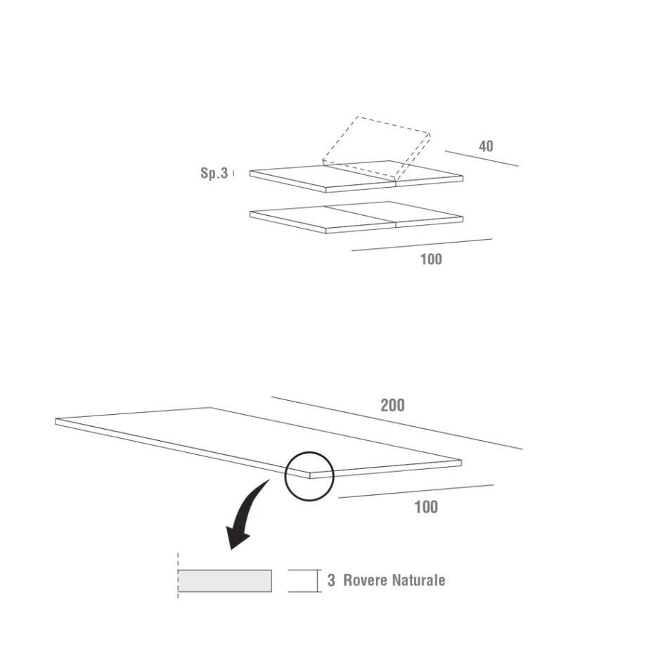 Tavolinë Kuzhine e Zgjatshme Deri në 280 cm në Dru Made in Italy - Carlino Viadurini