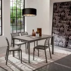 Tavolinë Kuzhine me Top Melamine dhe Bazë Metalike Prodhuar në Itali - Spilla Viadurini