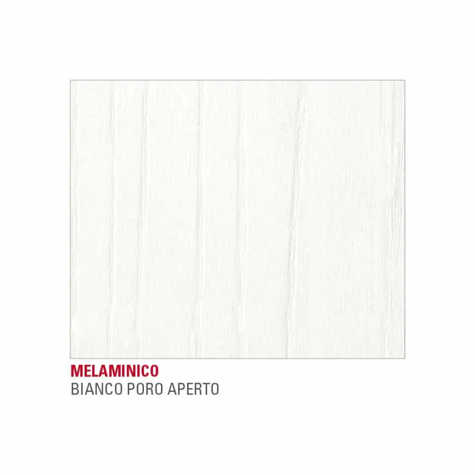 Tavolinë Kuzhine me Top Melamine dhe Bazë Metalike Prodhuar në Itali - Spilla Viadurini