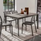 Tavolinë Kuzhine me Top Melamine dhe Bazë Metalike Prodhuar në Itali - Spilla Viadurini