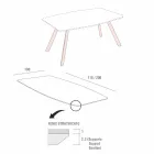 Tavolinë Kuzhine në Fenix të Laminuar dhe Alumini të Zi Prodhuar në Itali - Lingotto Viadurini