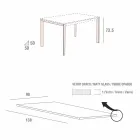 Tavolinë Kuzhine prej Xhami Mat me Strukturë Metal Prodhuar në Itali - Karficë zbukurimi Viadurini