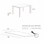 Tavolinë Kuzhine prej Xhami Mat me Strukturë Metal Prodhuar në Itali - Karficë zbukurimi Viadurini