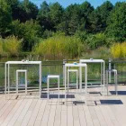 Tabela e Bardhë Metali i Bardhë me Paint në natyrë Made in Italy - Fada Viadurini