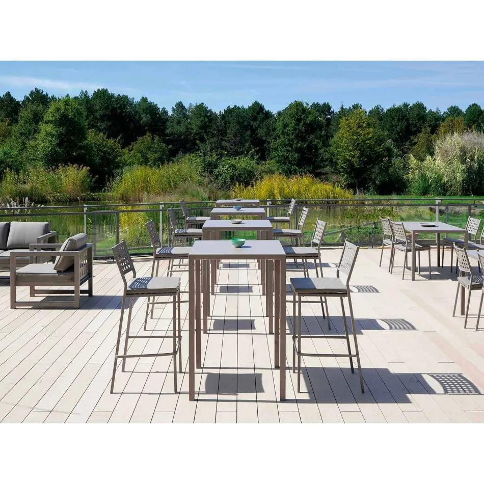 Tabela e Sheshit Bar në Metal Painted Made në Itali - Kubë Viadurini