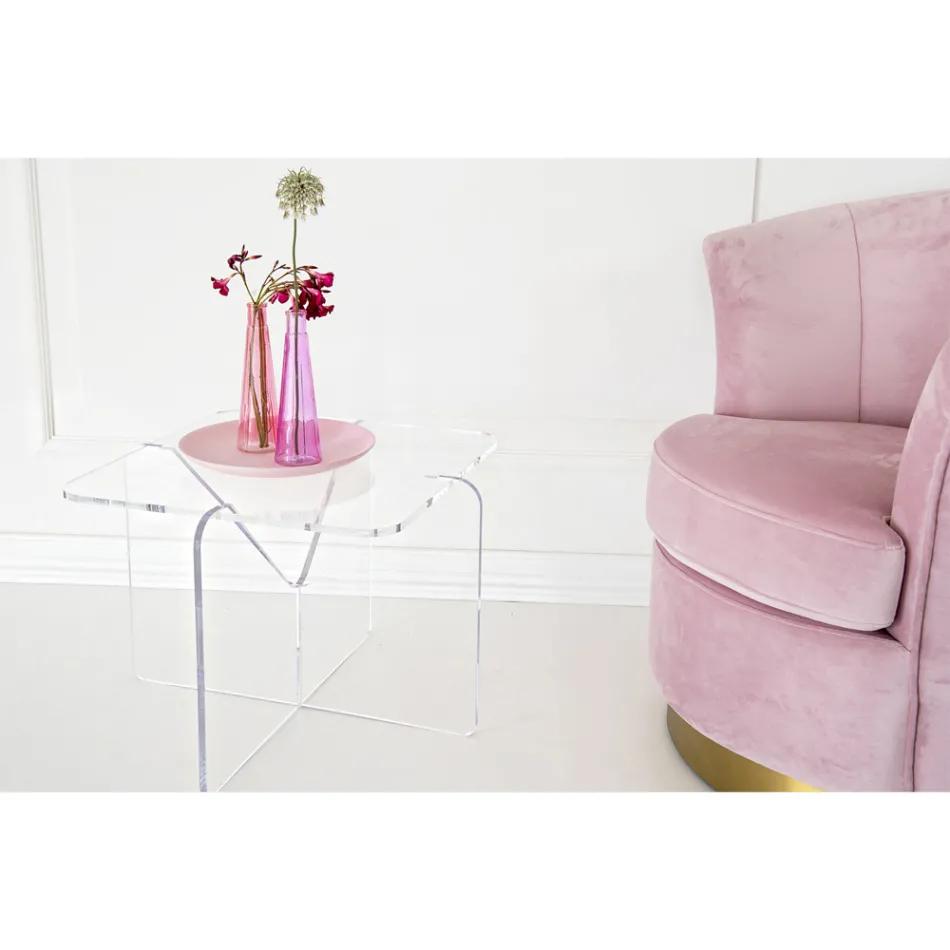 Dizajnimi i tavolinës së kafesë në pleksiglas transparent ose të tymosur - Draco Viadurini