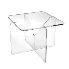 Dizajnimi i tavolinës së kafesë në pleksiglas transparent ose të tymosur - Draco Viadurini