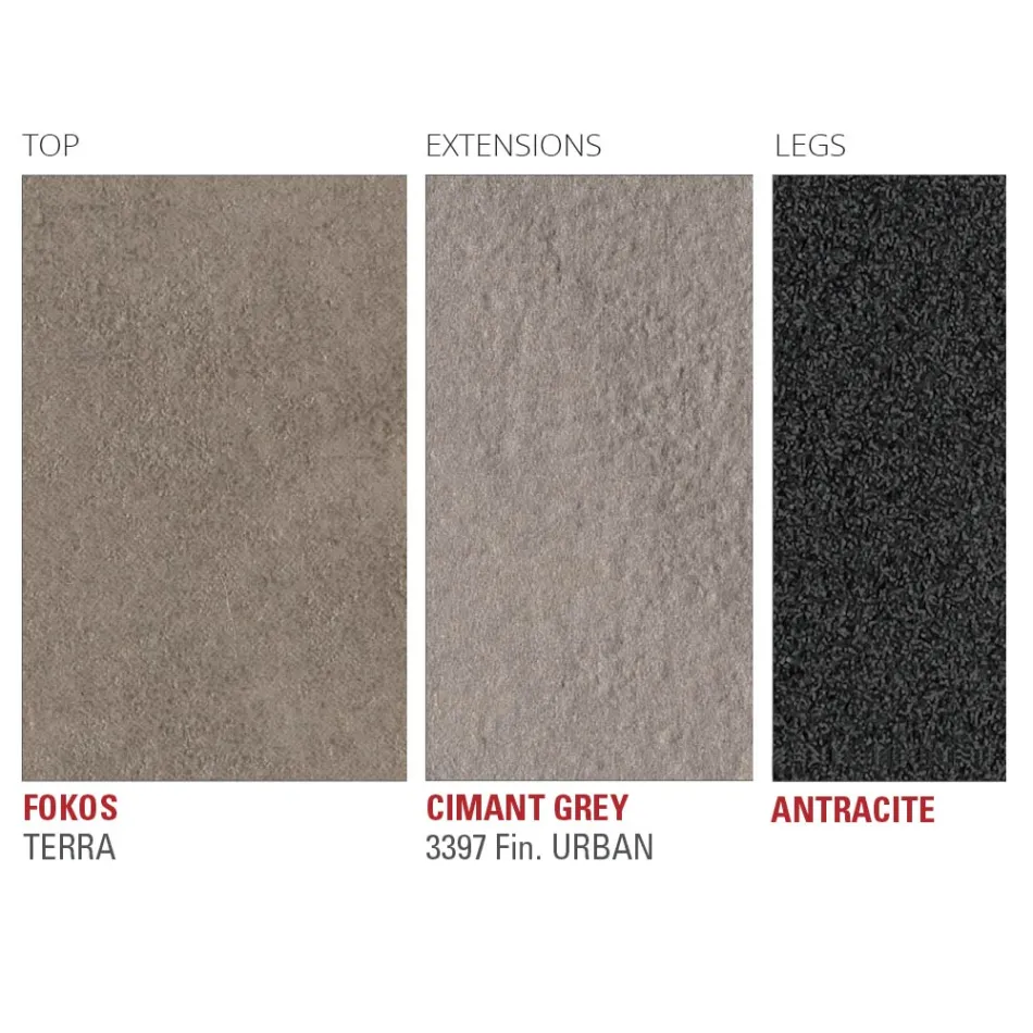 Tavolinë kuzhine e zgjerueshme në qeramikë të hollë laminam Prodhuar në Itali - Efisto Viadurini