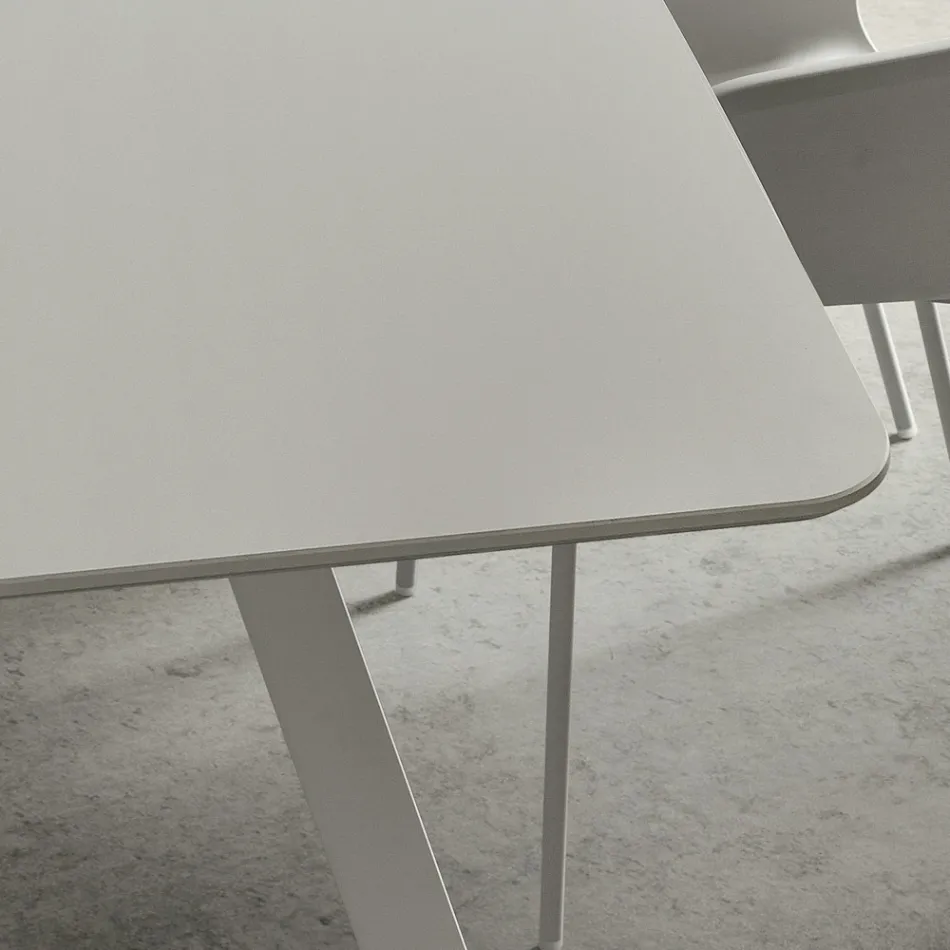 Tavolinë kuzhine me majë fuçie në Fenix, Made in Italy, Luxury - Lingotto Viadurini