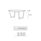 Tavolinë Kuzhine fikse metalike dhe majë prej druri Prodhuar në Itali - Bastiano Viadurini