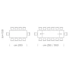 Tavolinë Kuzhine Fenix E zgjatur deri në 300 cm Prodhuar në Itali - Grotta Viadurini