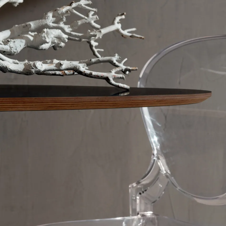 Tavolinë kuzhine në Fenix dhe mermer sintetik me llak Prodhuar në Itali - Brontolo Viadurini