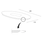 Tavolinë kuzhine në Fenix dhe mermer sintetik me llak Prodhuar në Itali - Brontolo Viadurini