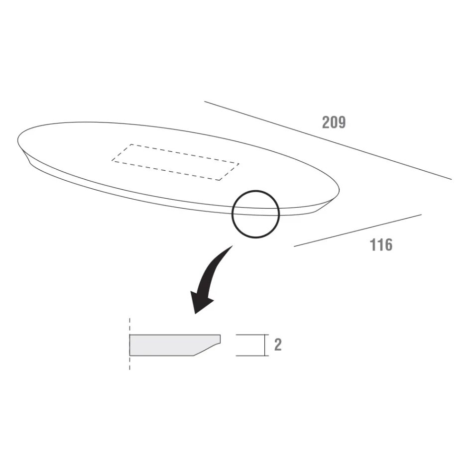 Tavolinë kuzhine në Fenix dhe mermer sintetik me llak Prodhuar në Itali - Brontolo Viadurini