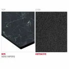 Tavolinë Kuzhine Hpl me Bazë Metal Antracit Prodhuar në Itali - Aresto Viadurini