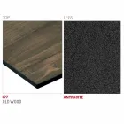 Tavolinë Kuzhine Hpl me Bazë Metal Antracit Prodhuar në Itali - Aresto Viadurini