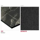 Tavolinë Kuzhine Hpl me Bazë Metal Antracit Prodhuar në Itali - Aresto Viadurini