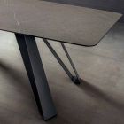 Tavolinë Kuzhine Hpl me Bazë Metal Antracit Prodhuar në Itali - Aresto Viadurini