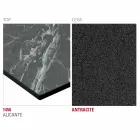 Tavolinë Kuzhine Hpl me Bazë Metal Antracit Prodhuar në Itali - Aresto Viadurini