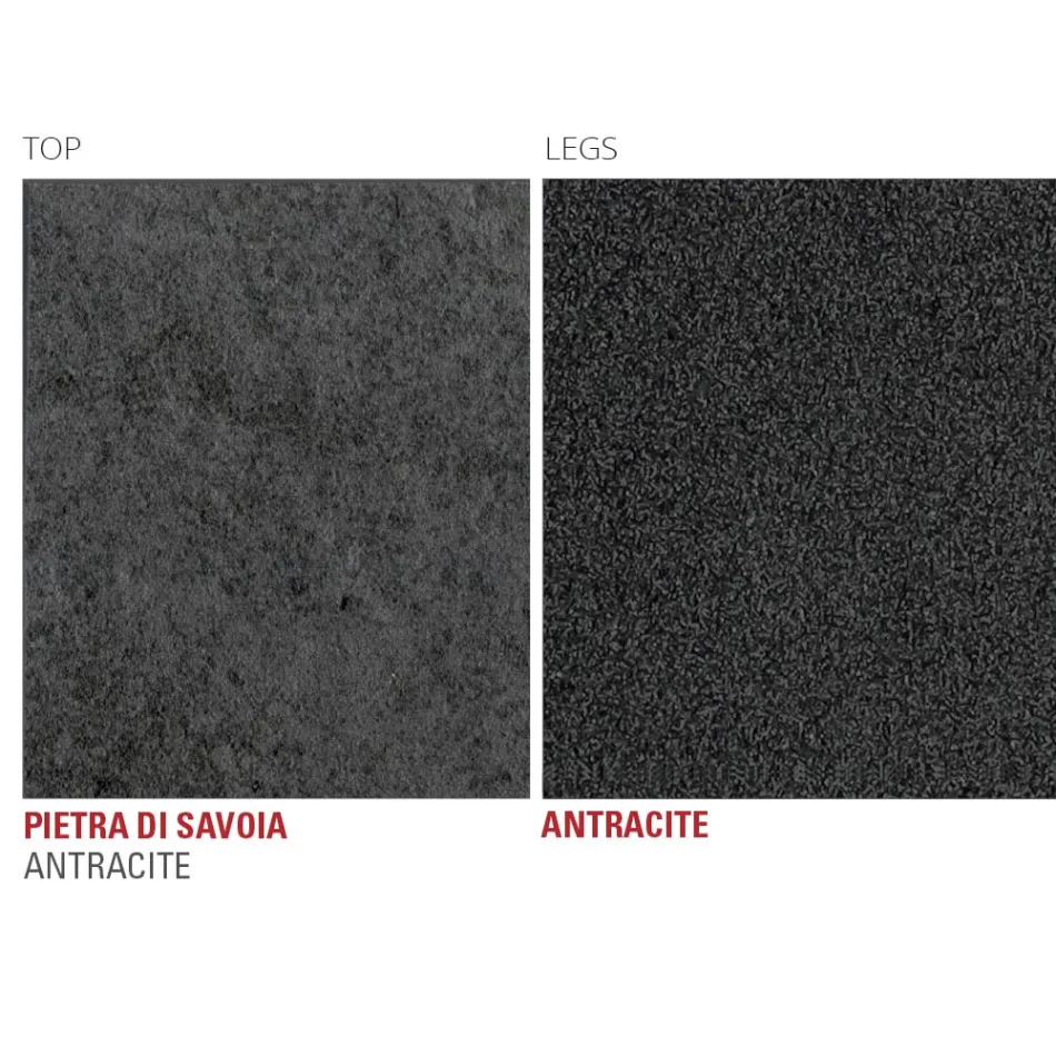 Tavolinë Kuzhine në Laminam me Strukturë Metal Prodhuar në Itali - Carlino Viadurini