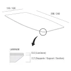 Tavolinë Kuzhine në Laminam me Strukturë Metal Prodhuar në Itali - Carlino Viadurini