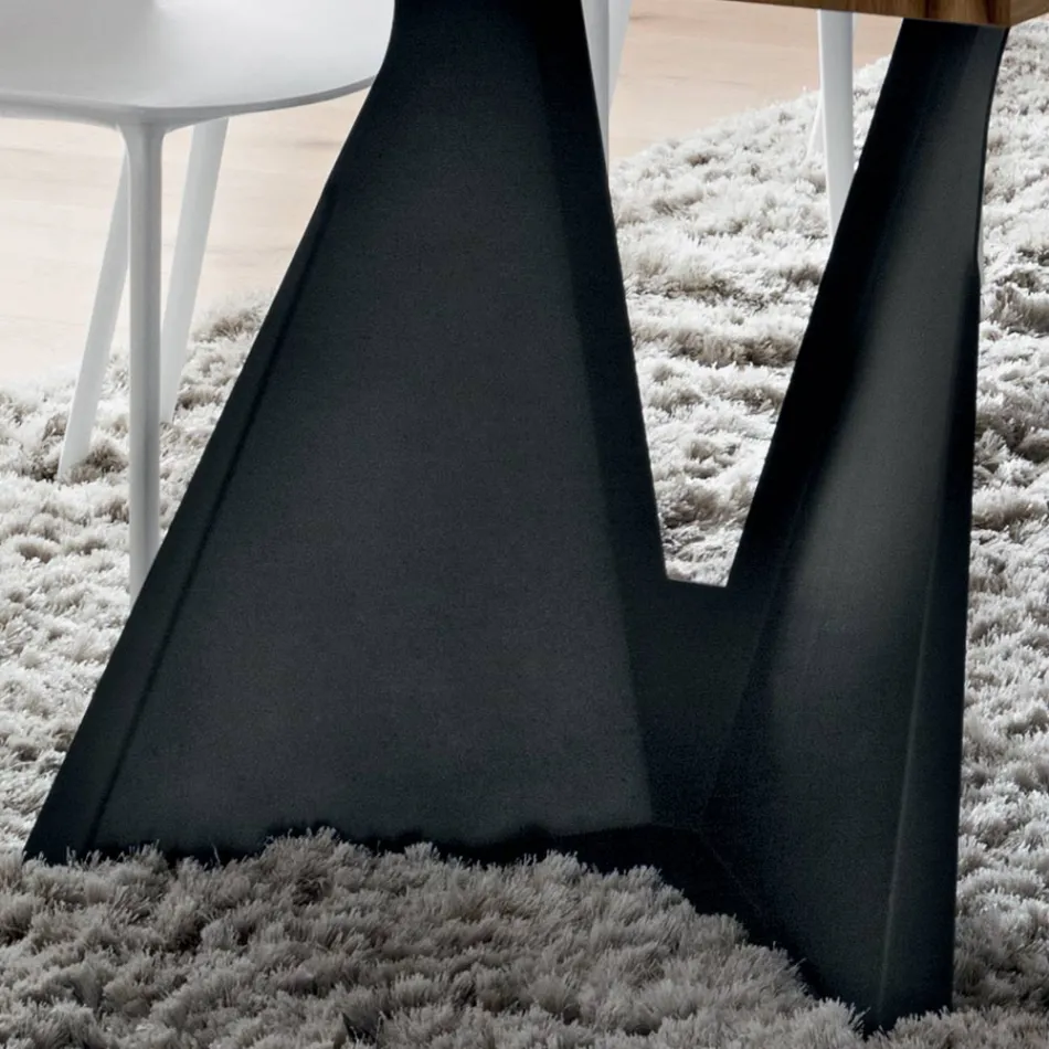 Tavolinë Kuzhine prej Dru dhe Metal Prodhim në Itali, Cilësi e Lartë - Dotto Viadurini