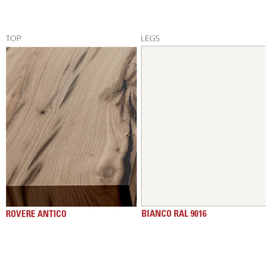 Tavolinë Kuzhine prej Dru dhe Metal Prodhim në Itali, Cilësi e Lartë - Dotto Viadurini