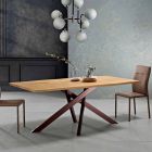 Made in Italy design tryezë të ngurta kuzhine prej druri, Dionigi Viadurini