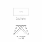 Tabela e kuzhinës në MDF dhe metali i bërë në Itali, Wilmer Viadurini