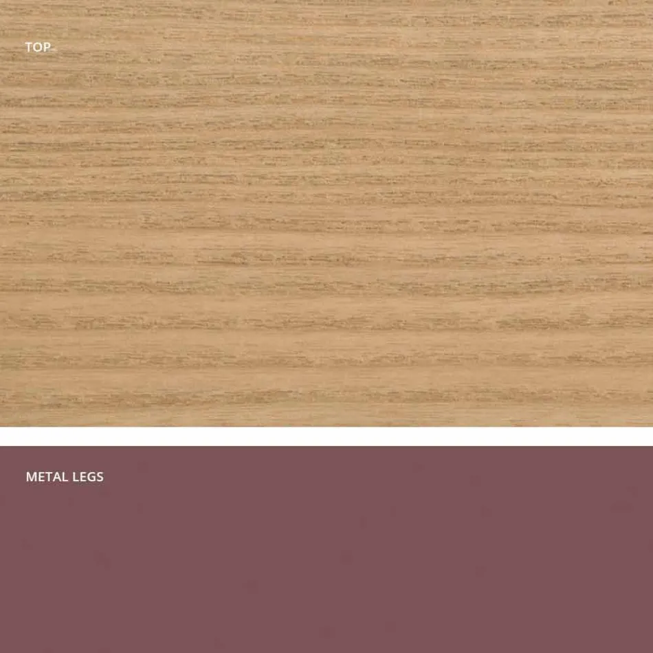 Tabela e kuzhinës në MDF dhe metali i bërë në Itali, Wilmer Viadurini