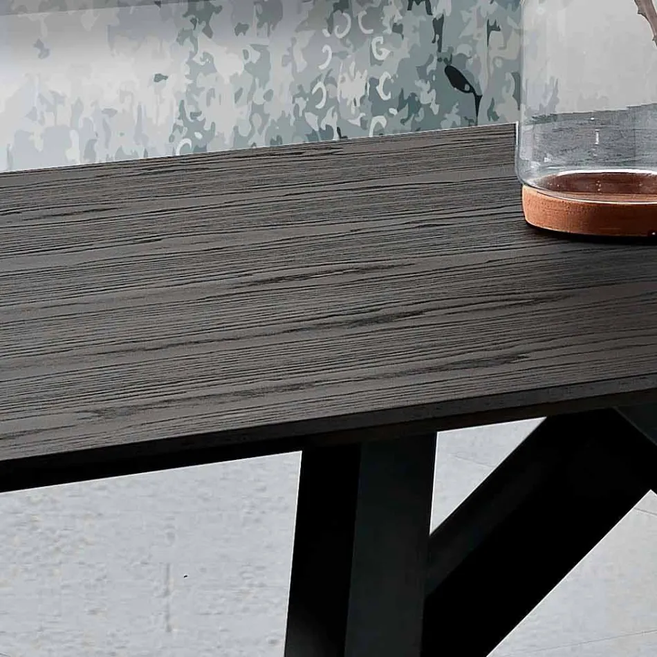 Tabela e kuzhinës në MDF dhe metali i bërë në Itali, Wilmer Viadurini