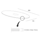 Tavolinë Luksoze Kuzhine në Xham të Kaltuar dhe Mermer Prodhuar në Itali - Brontolo Viadurini
