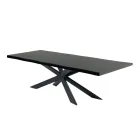 Tavolinë moderne kuzhine në dru dhe çelik të rimesuar Prodhuar në Itali - Grotta Viadurini