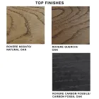 Tavolinë moderne kuzhine në dru dhe çelik të rimesuar Prodhuar në Itali - Grotta Viadurini