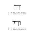 Tavolinë e jashtme E zgjatur deri në 250 cm në Metal Prodhuar në Itali - Beverly Viadurini