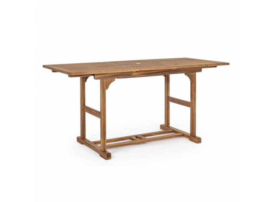 Tavolinë e Jashtme e Zgjatshme Deri në 160 cm në Dru Akacie - Re Viadurini