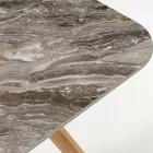 Tavolinë në natyrë me bazë druri dhe majë qeramike Orobico Luxe - Infinity Viadurini