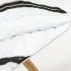 Tavolinë në natyrë me bazë druri dhe sipër qeramike Panda White - Infinity Viadurini