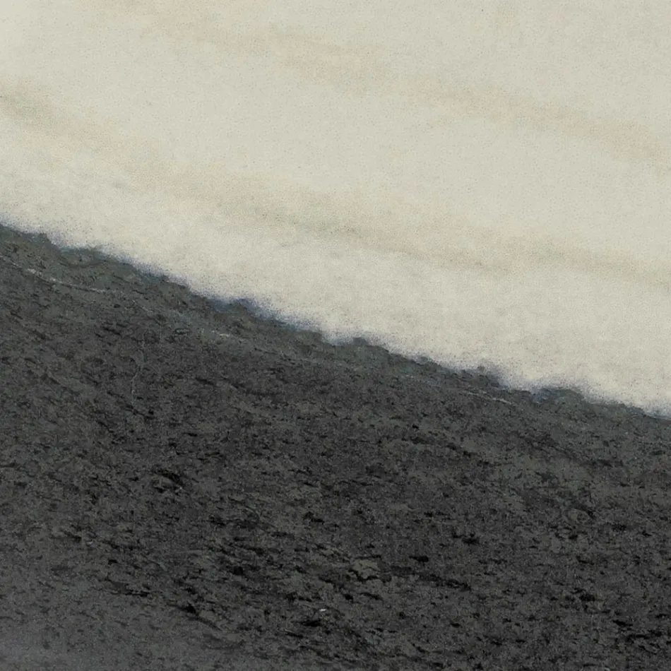 Tavolinë në natyrë me bazë druri dhe sipër qeramike Panda White - Infinity Viadurini