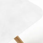 Tavolinë e jashtme me bazë druri dhe majë qeramike totale e bardhë - Infinity Viadurini